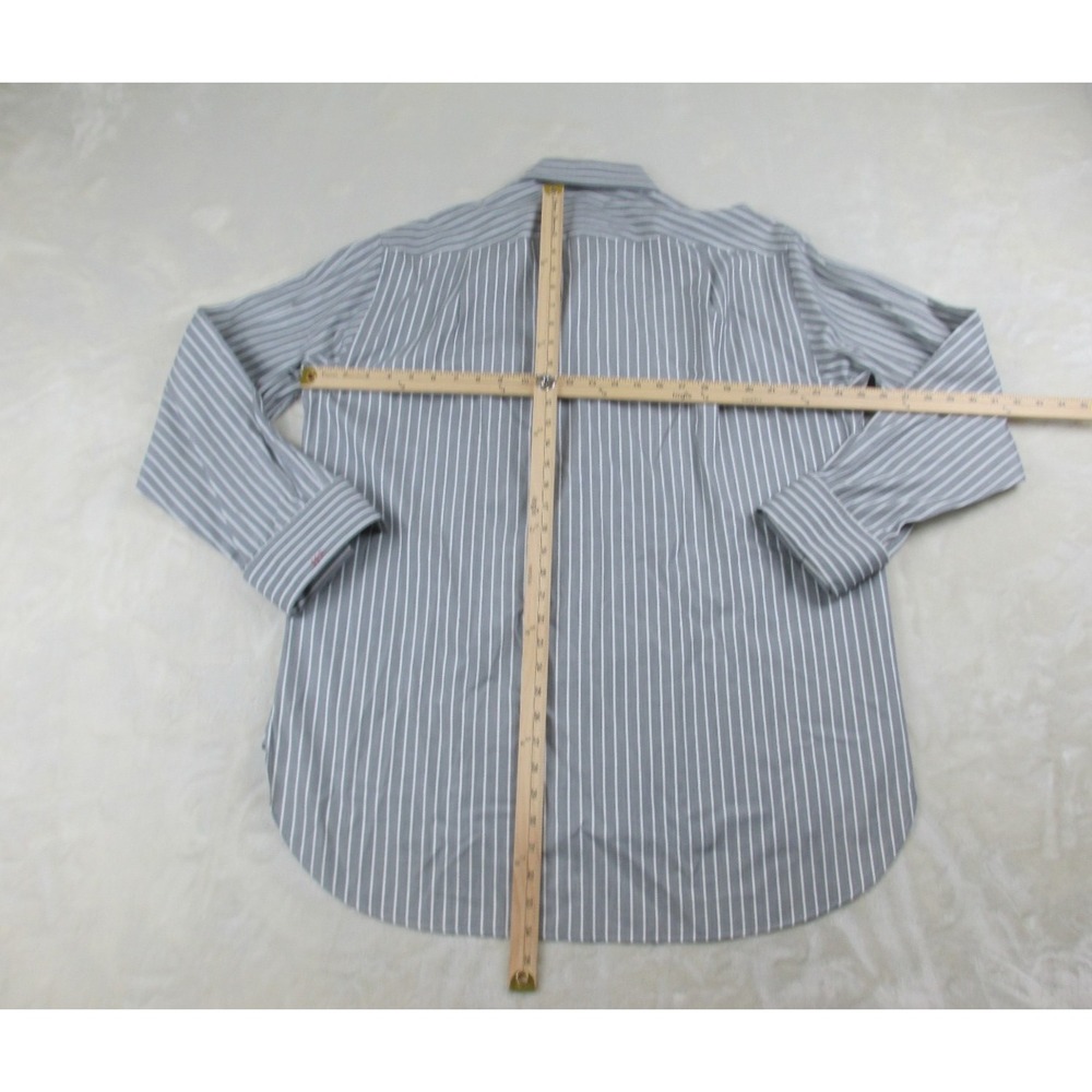 Charles Tyrwhitt Shirt Mens 2XL XXL Gray Striped Button Up Jermyn Street London* - Picture 8 of 11